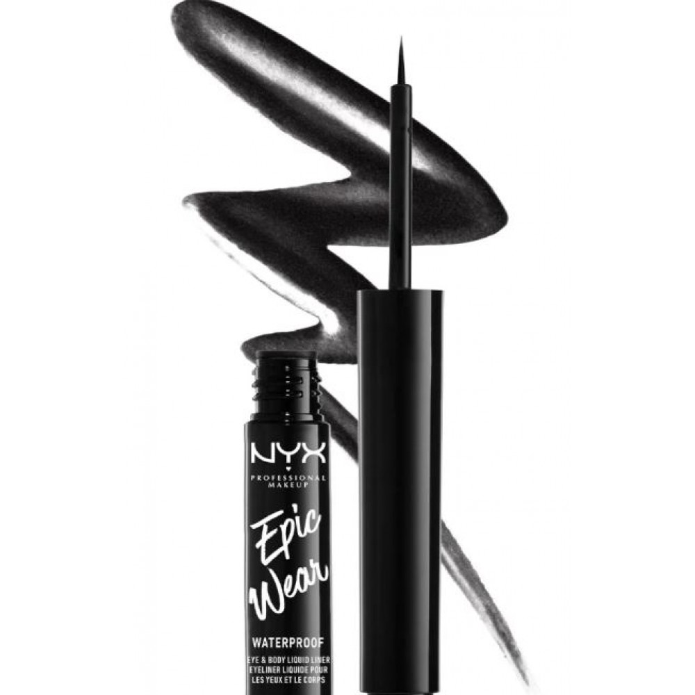 NYX Epic Wear Υγρό Eyeliner Black 3,5ml