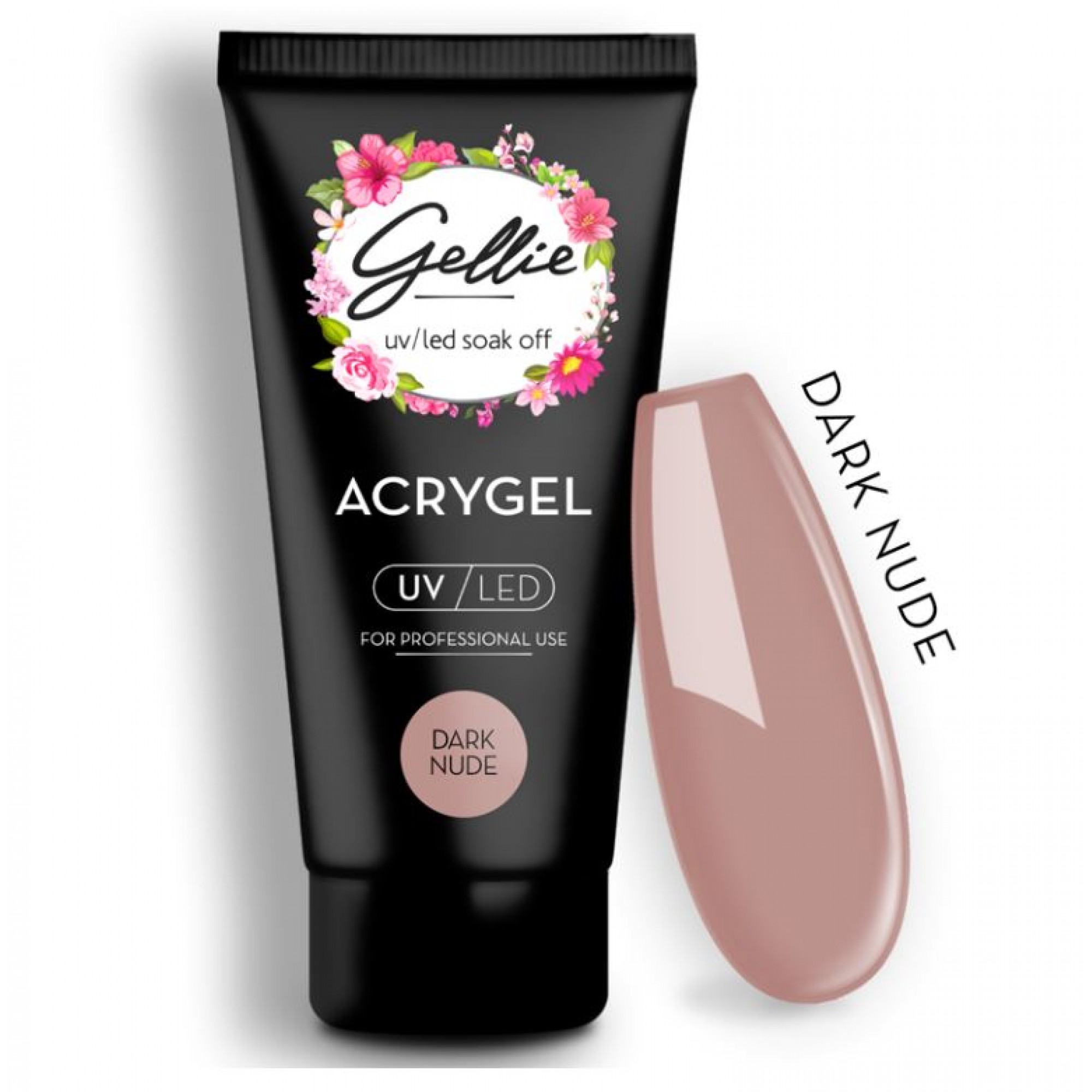 Gellie Acrygel Cover Dark Nude 60ml Inbeautyland