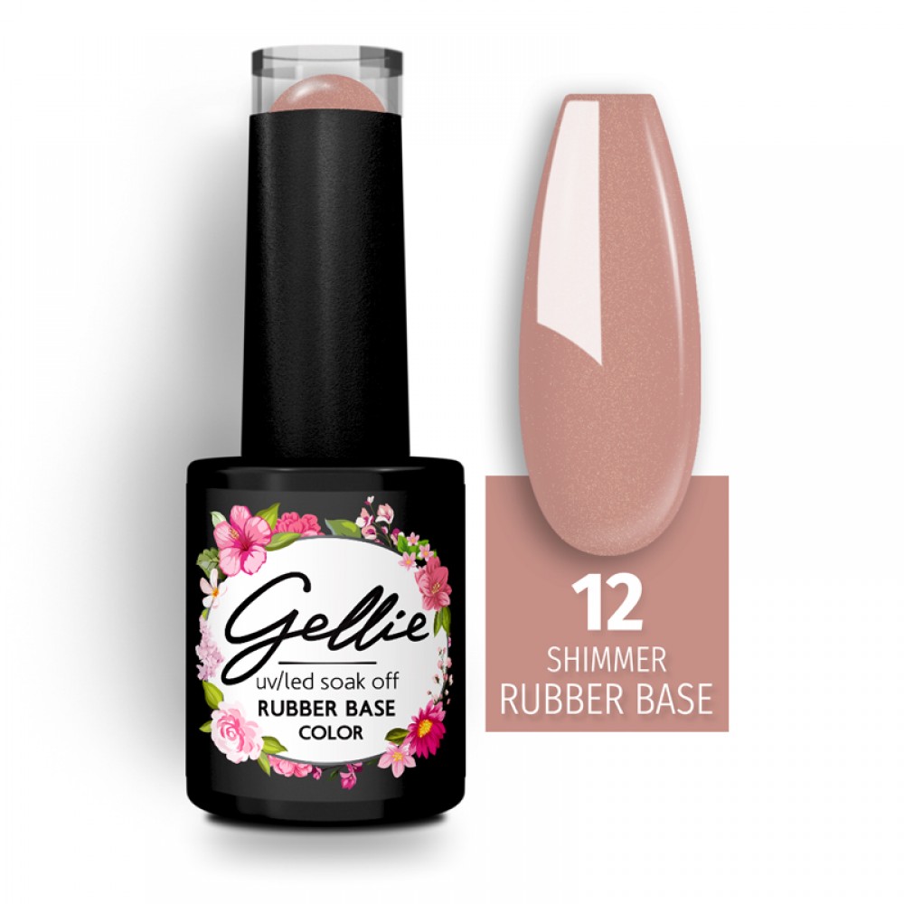 Gellie Shimmer Rubber Base Color 12,10ml