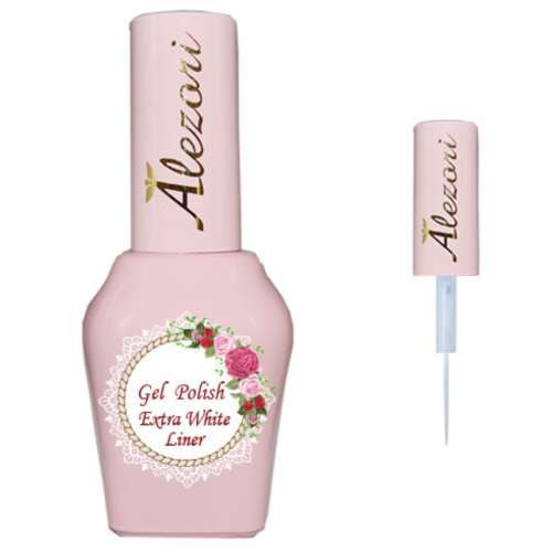 Alezori Gel Polish Extra White Liner ,15ml