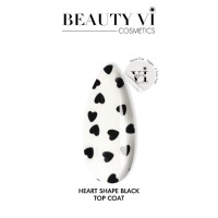 Heart Shape Top Coat Black 15ml