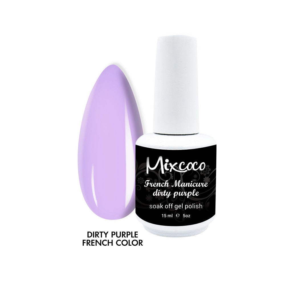 Mixcoco Ημιμόνιμο Βερνίκι Νυχιών Dirty Purple French Manicure 15ml