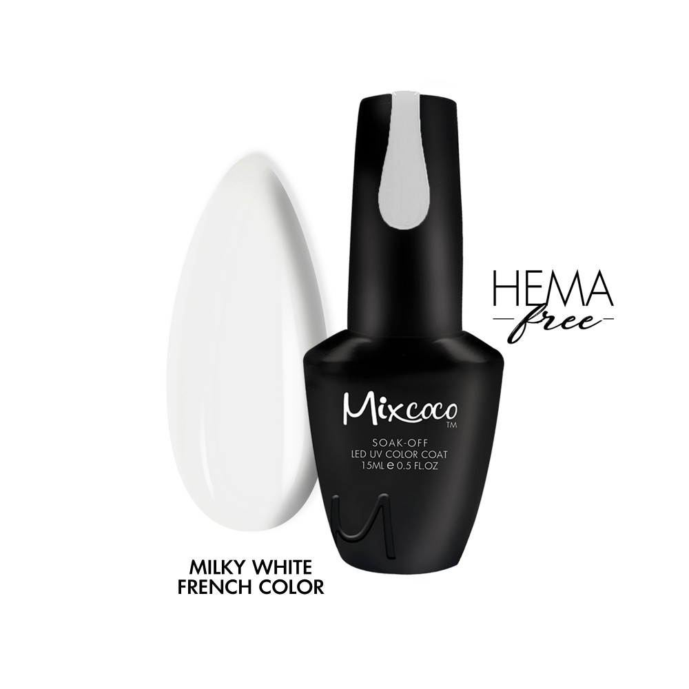 Mixcoco Ημιμόνιμο Βερνίκι Νυχιών Milky White French Manicure 15ml