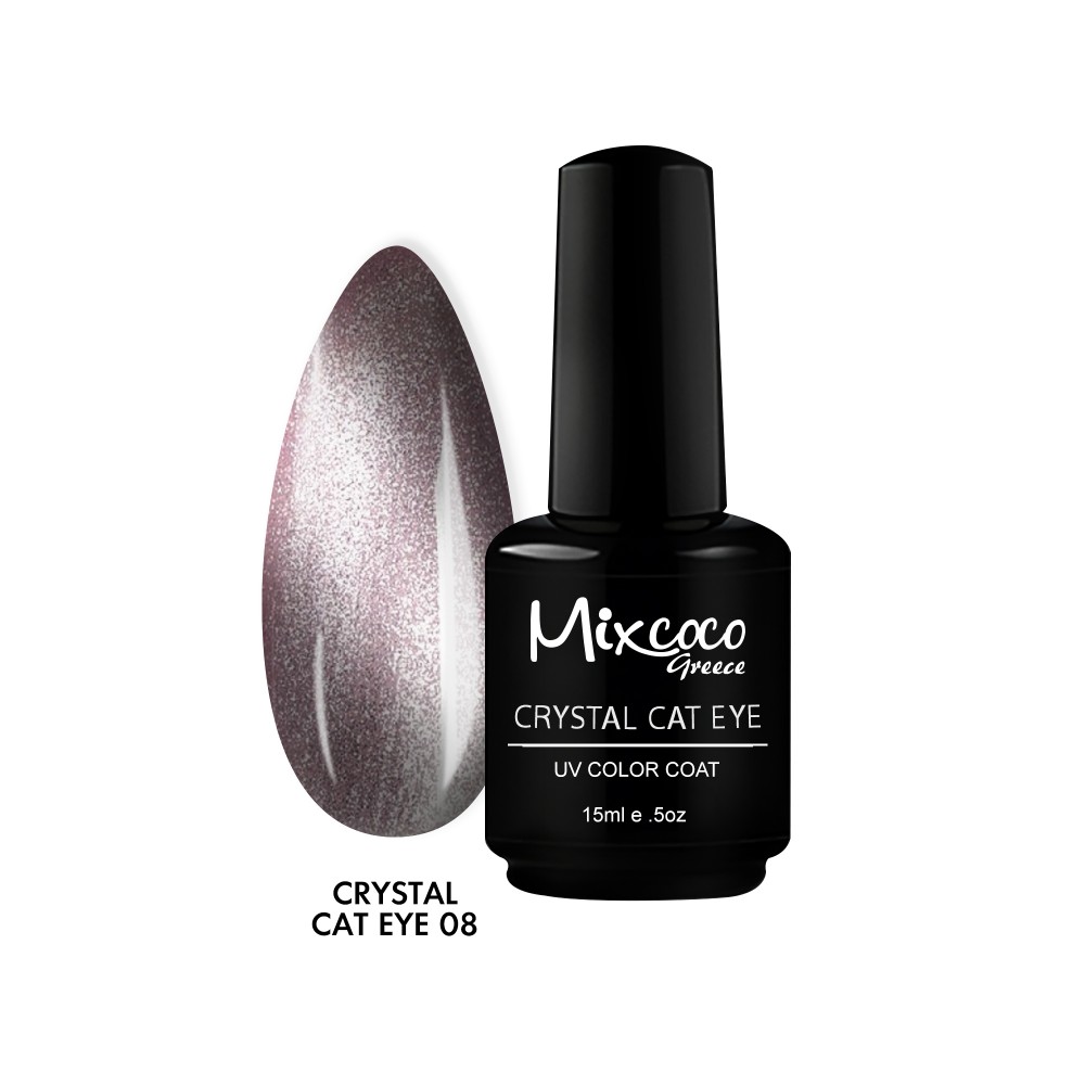 Mixcoco Ημιμόνιμο Βερνίκι Νυχιών Crystal Cat Eye 08 15ml